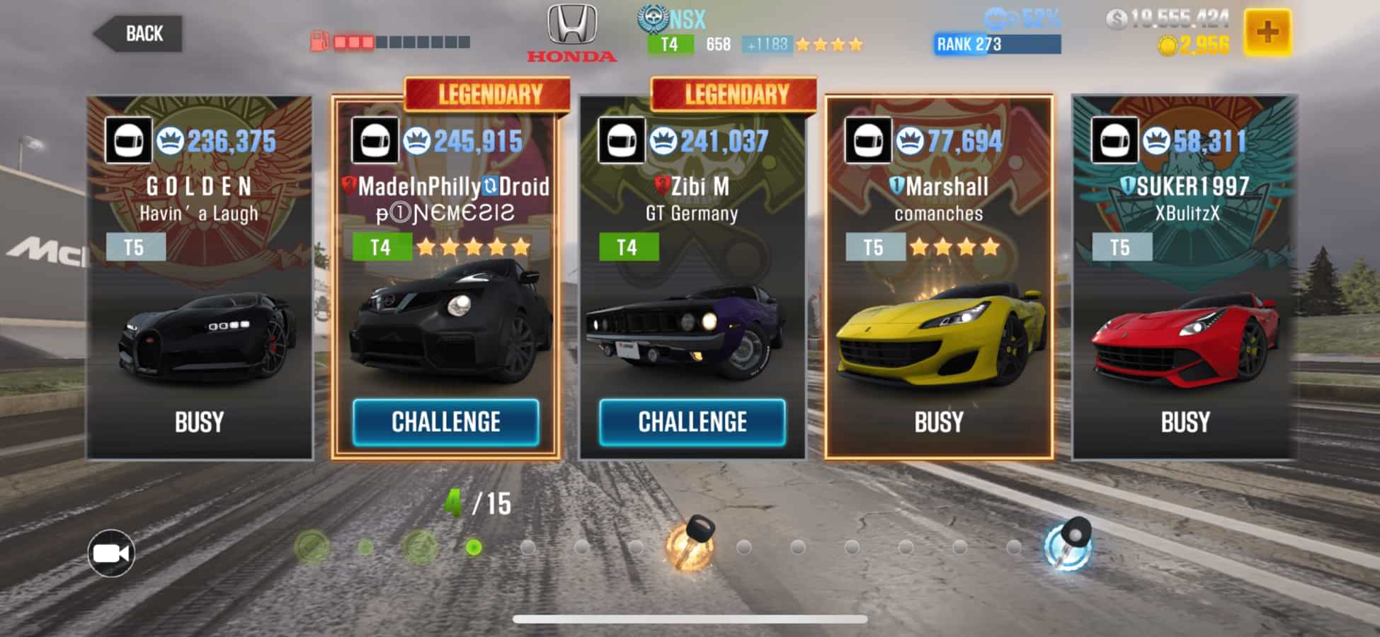 Live Races, Lobby Times, Swapping and W/L in CSR2