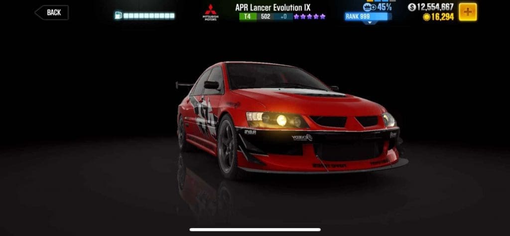 APR Mitsubishi Lancer Evolution lX (FnF) CSR2, best tune and shift pattern 2 APR Mitsubishi Lancer Evolution lX