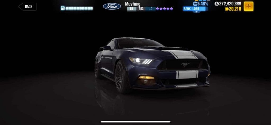 Ford MUSTANG FnF CSR2, best tune and shift pattern 2 Ford Mustang FNF CSR2