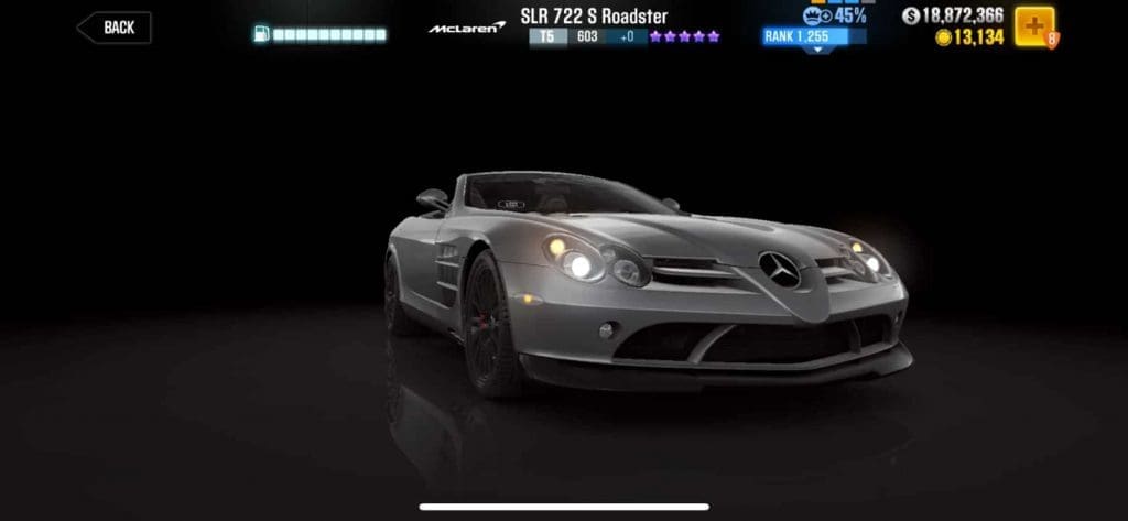 McLaren SLR 722 S Roadster CSR2, best tune and shift pattern 2 McLaren SLR 722 S Roadster CSR2